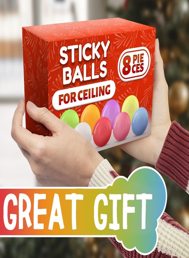 KETAR 8 Pcs Glow in The Dark Sticky Balls for Ceiling - Image 5